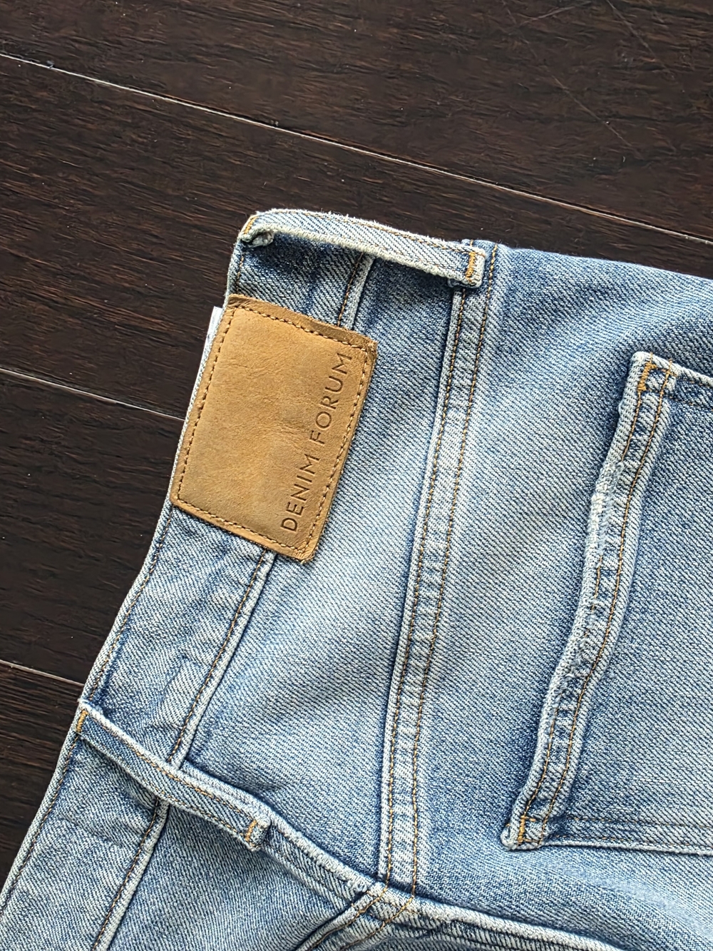 Denim Forum Arlo High Rise Cropped Jeans - Light Blue - Picture 9 of 9